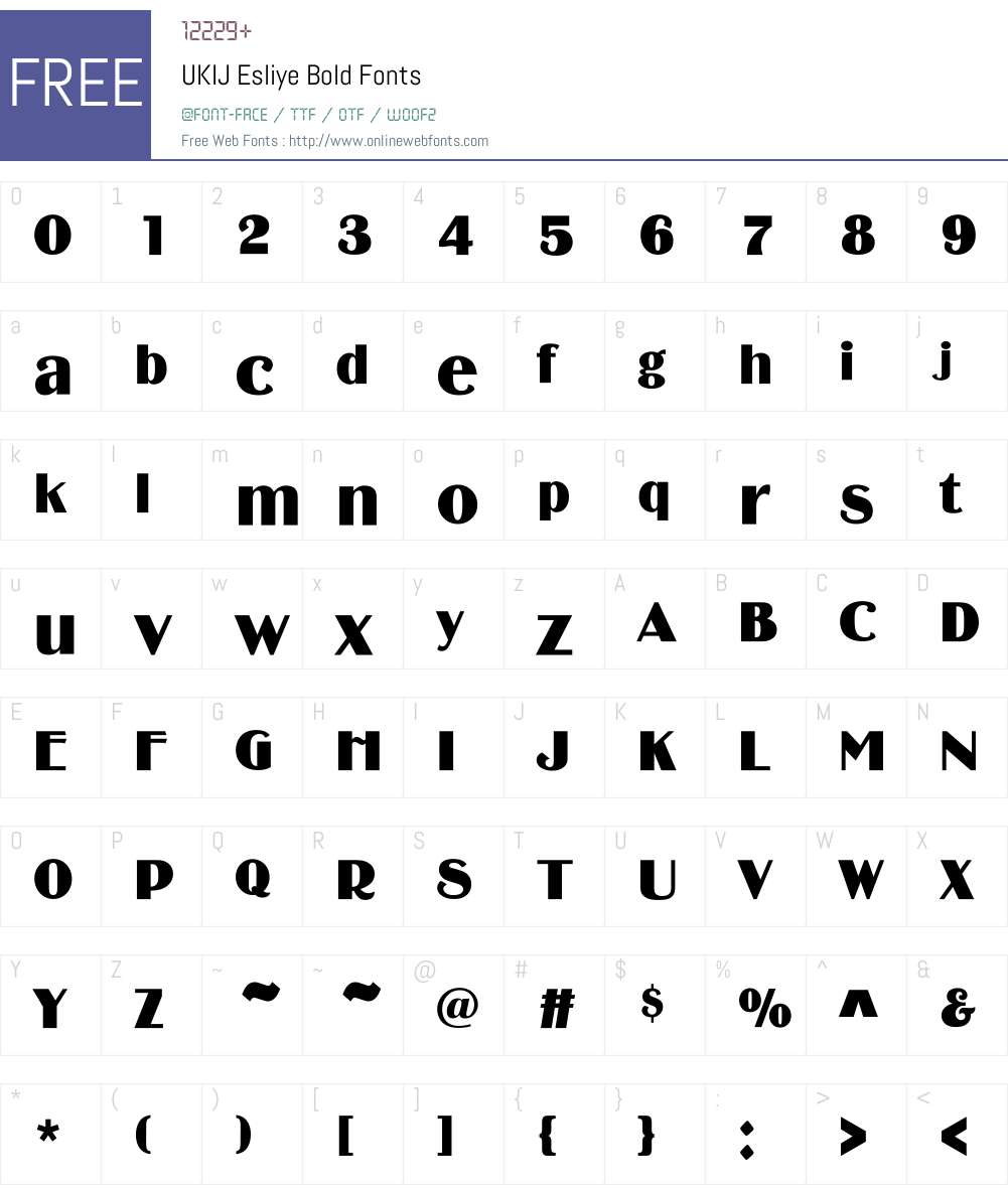 UKIJ Esliye Font Screenshots