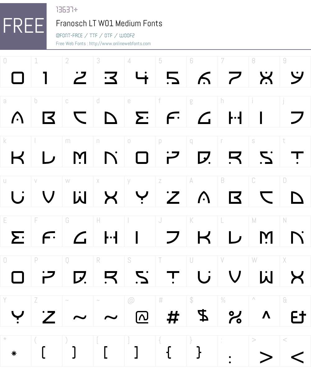 FranoschLTW01-Medium Font Screenshots