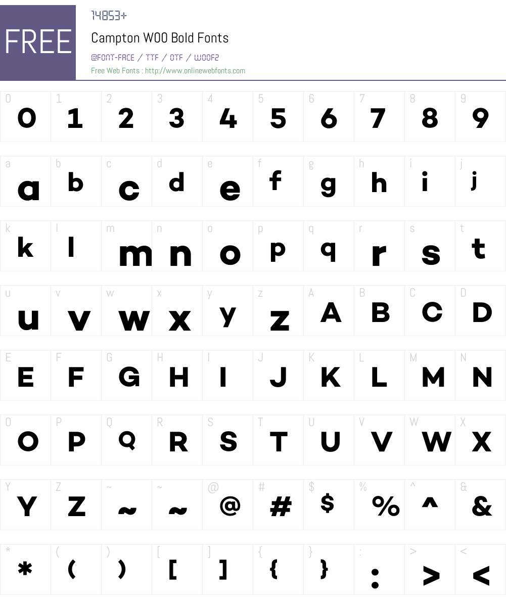 CamptonW00-Bold Font Screenshots