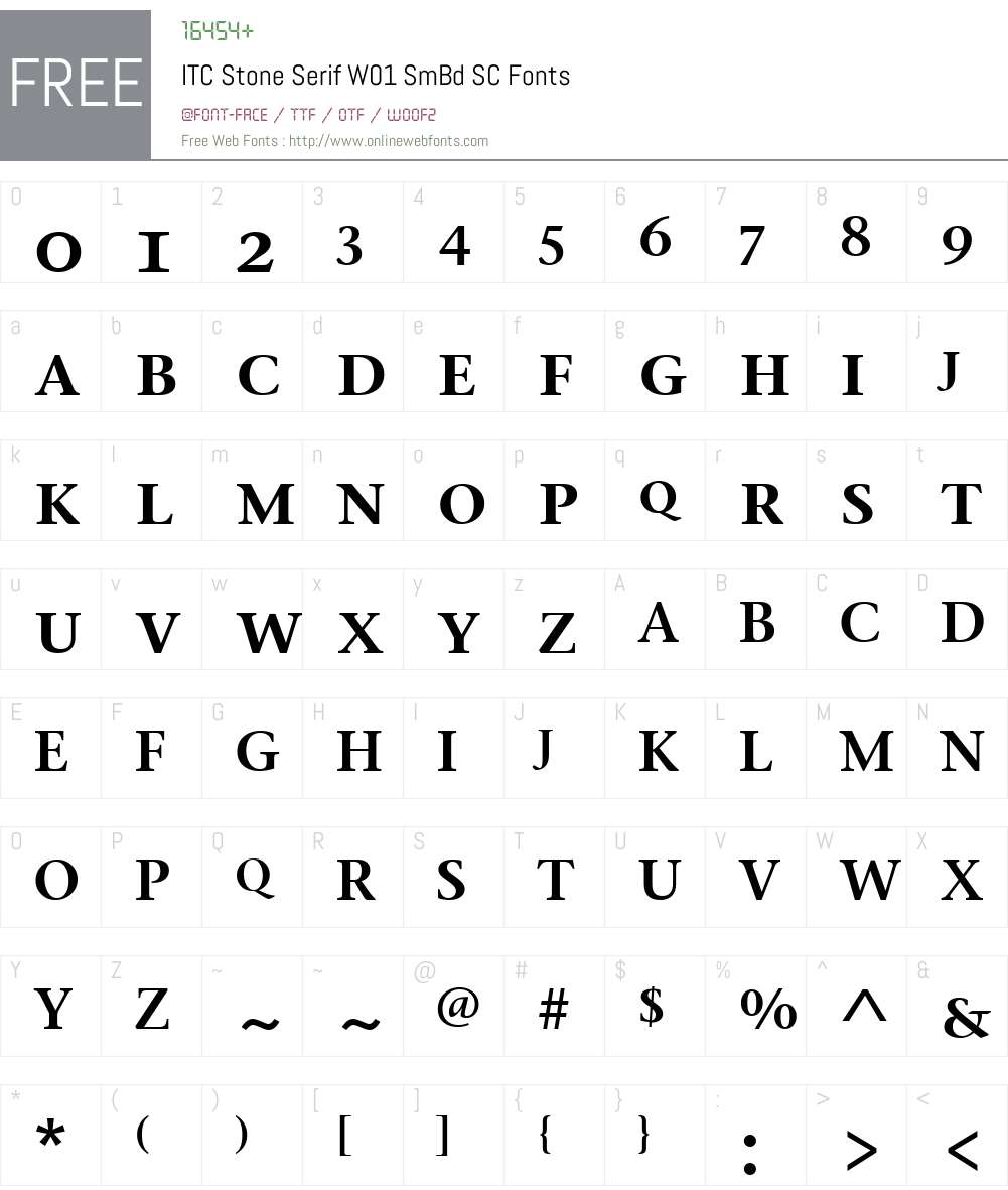 ITCStoneSerifW01-SmBdSC Font Screenshots