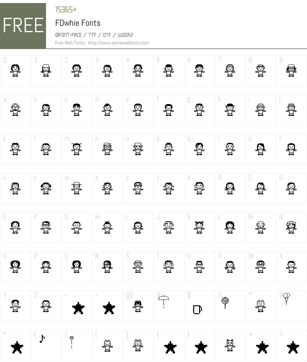 FDwhie Font Screenshots
