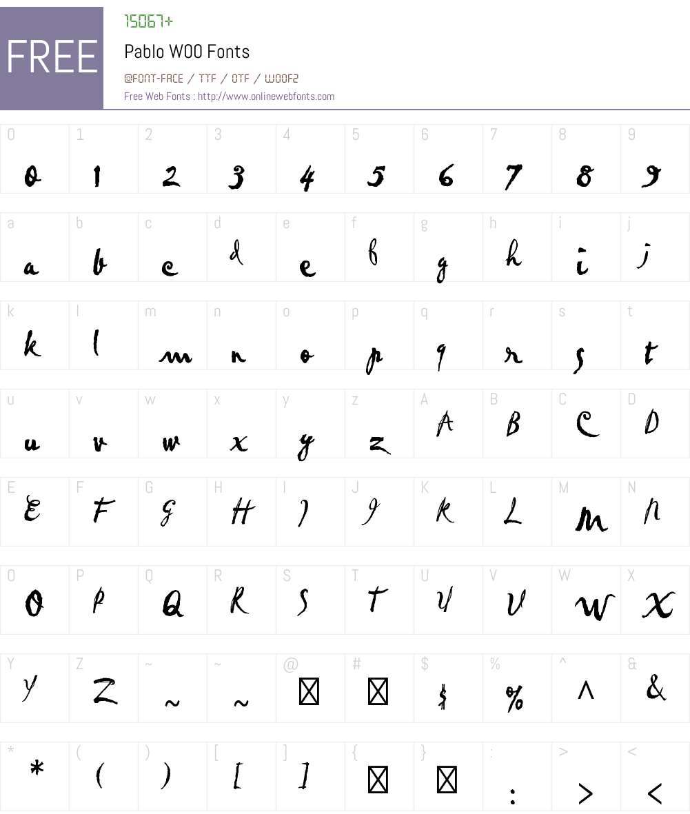 PabloW00 Font Screenshots