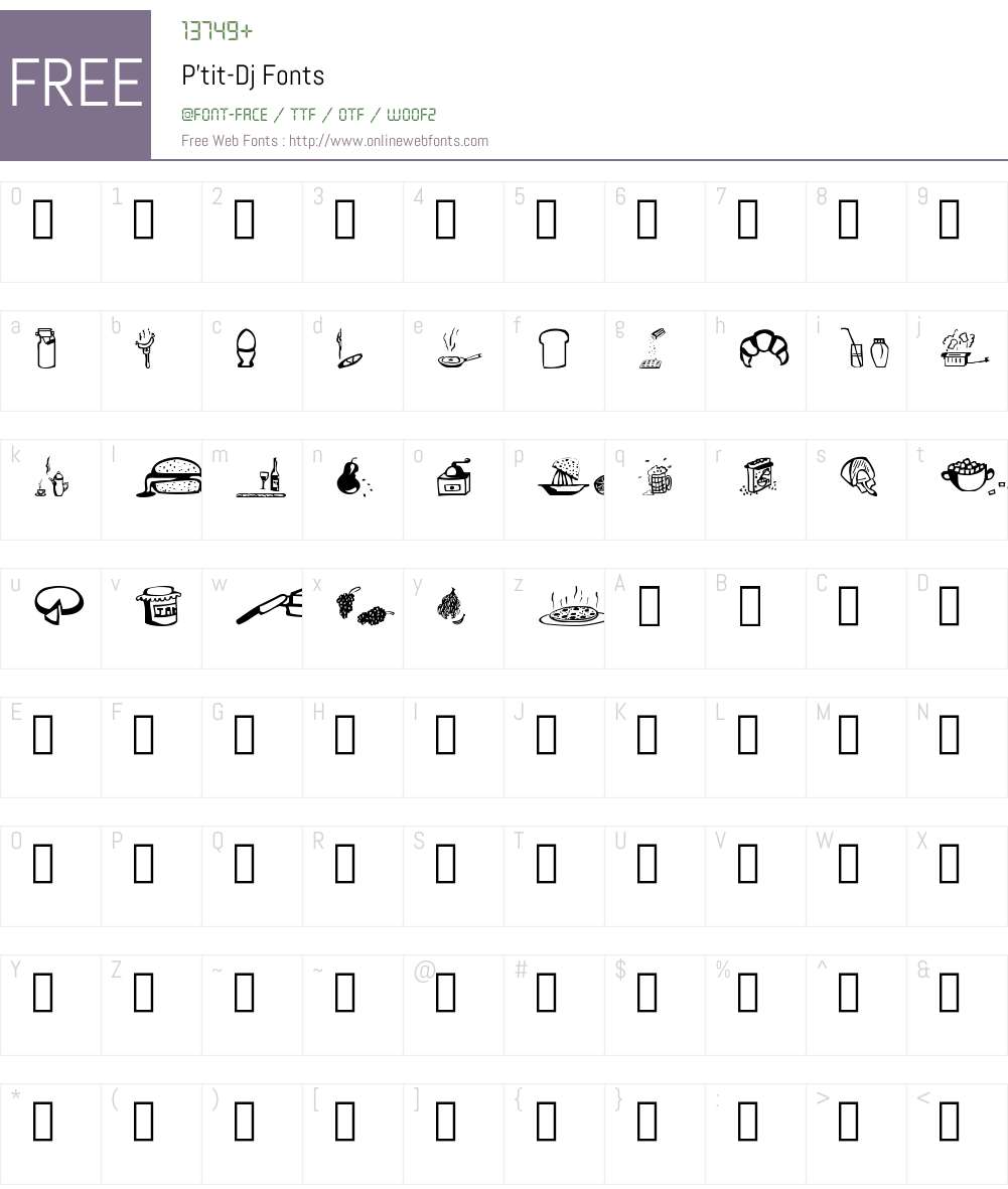 P'tit-Dj Font Screenshots