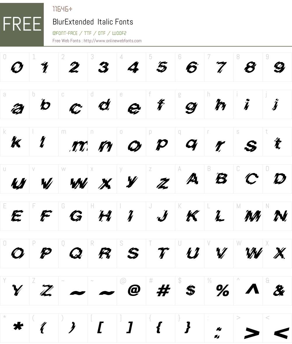 BlurExtended Font Screenshots