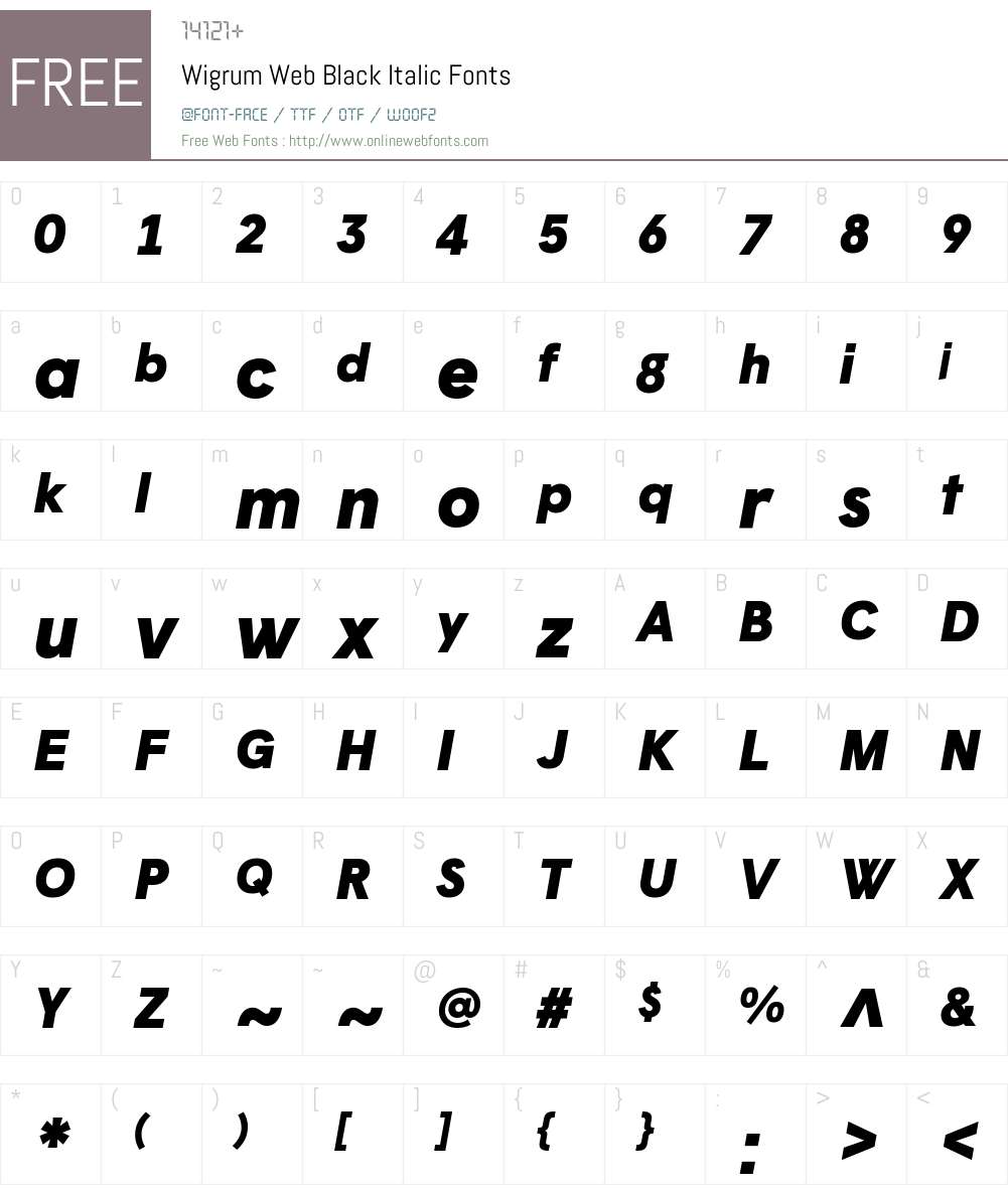 Wigrum Web Black Font Screenshots
