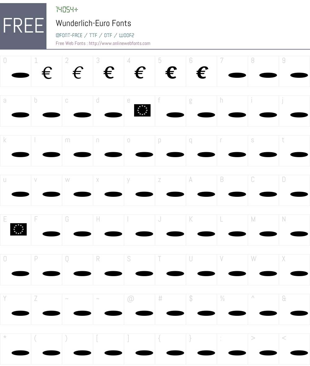 Wunderlich Font Screenshots
