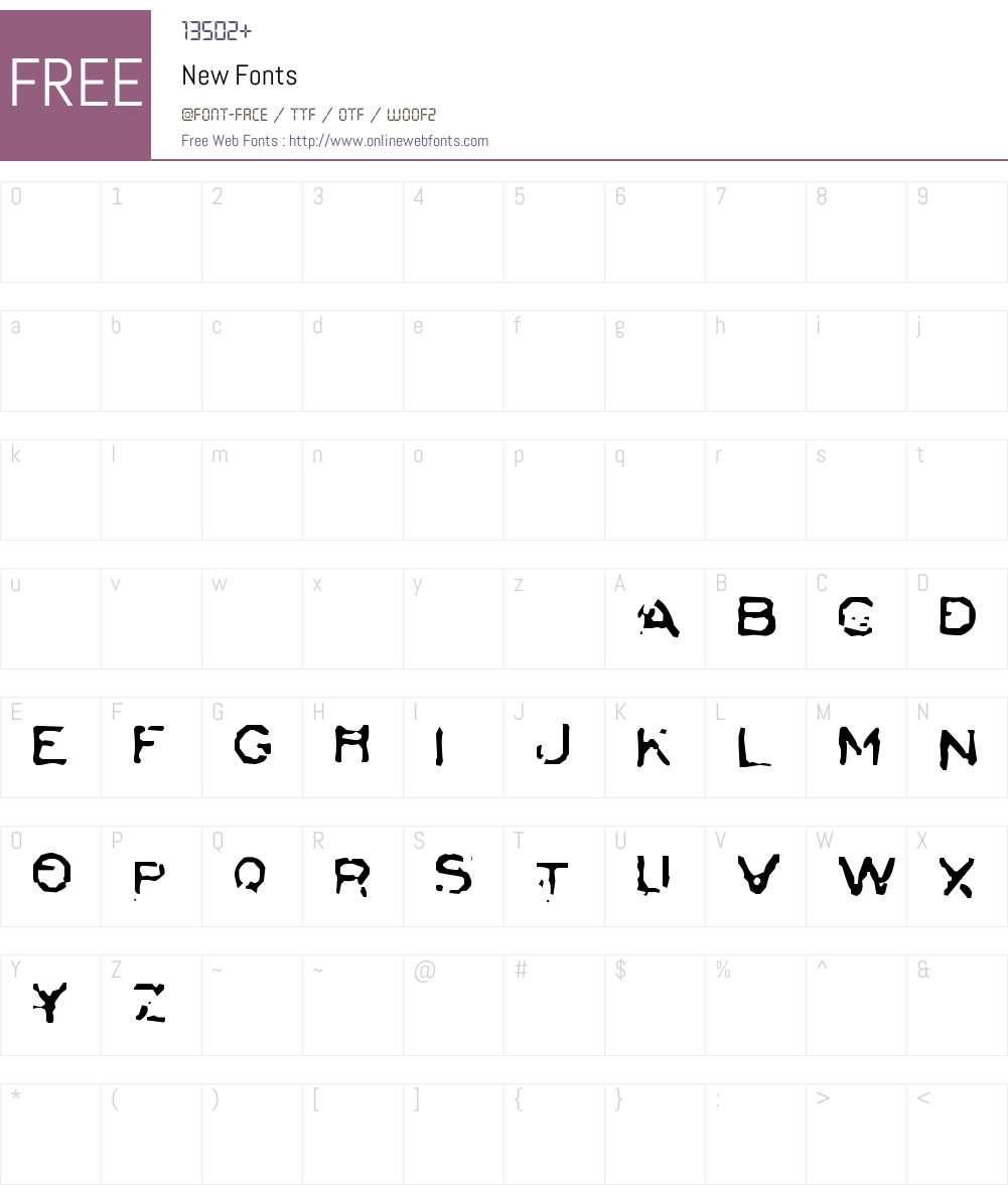 New Font Screenshots
