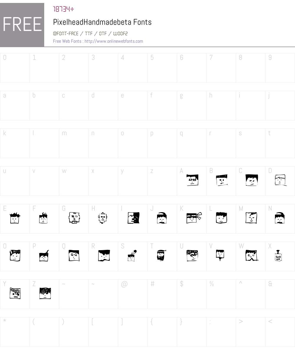 PixelheadHandmadebeta Font Screenshots