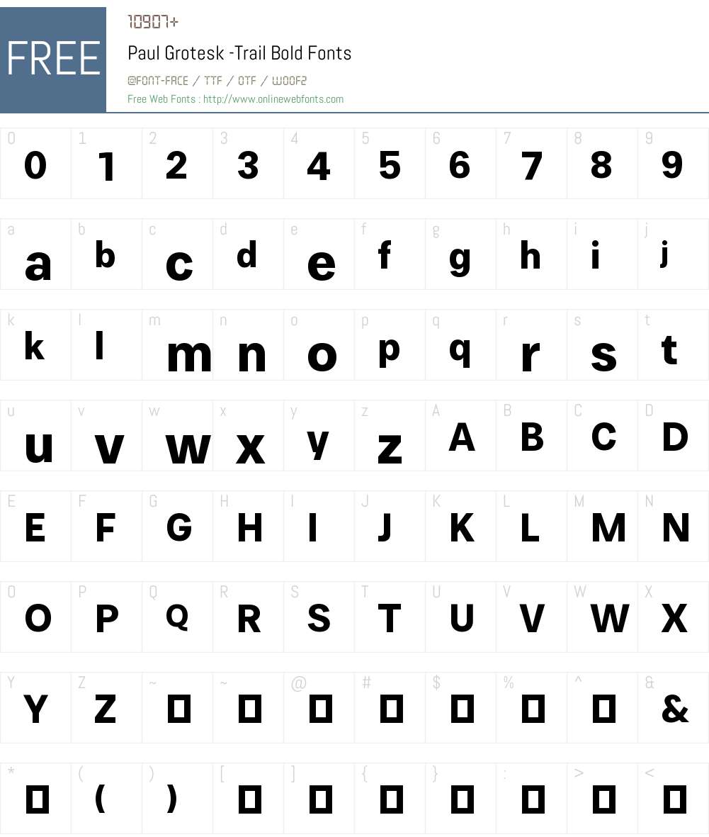 Paul Grotesk -Trail Font Screenshots