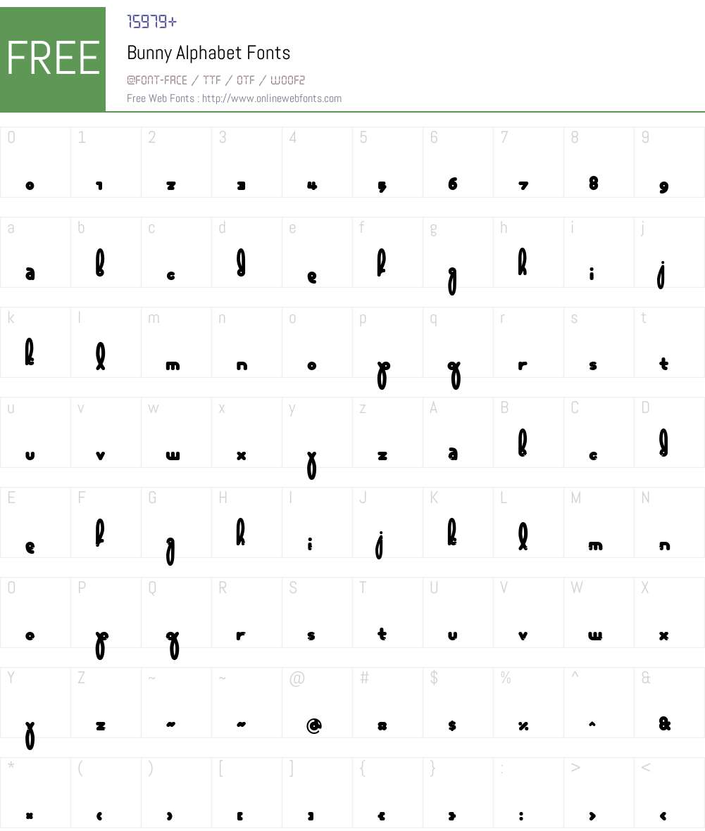 Bunny Font Screenshots