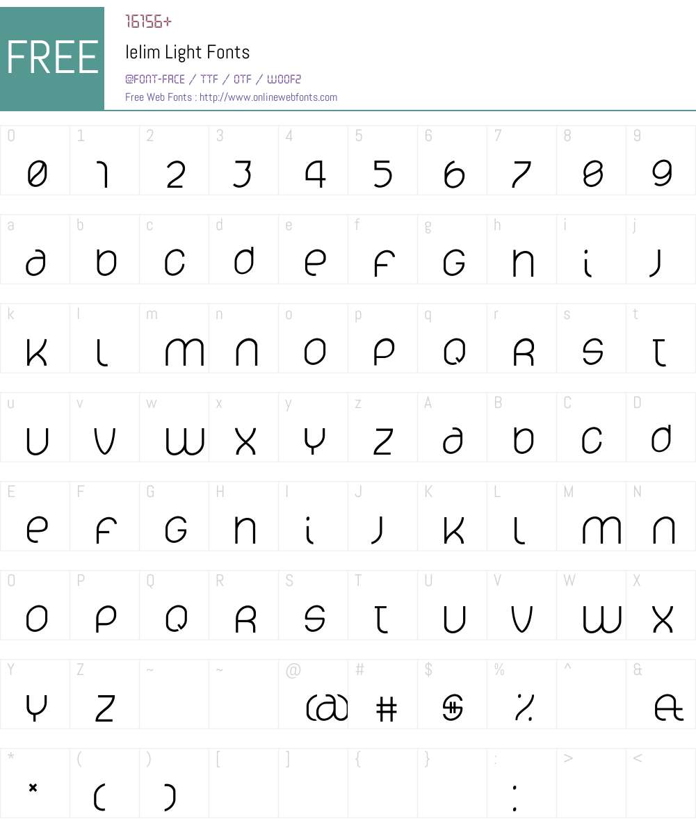 lelim Font Screenshots
