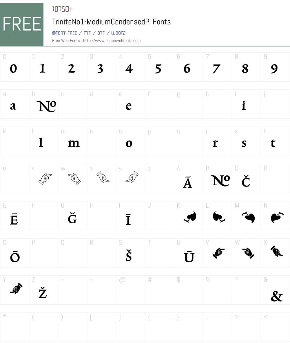 TriniteNo1 Font Screenshots