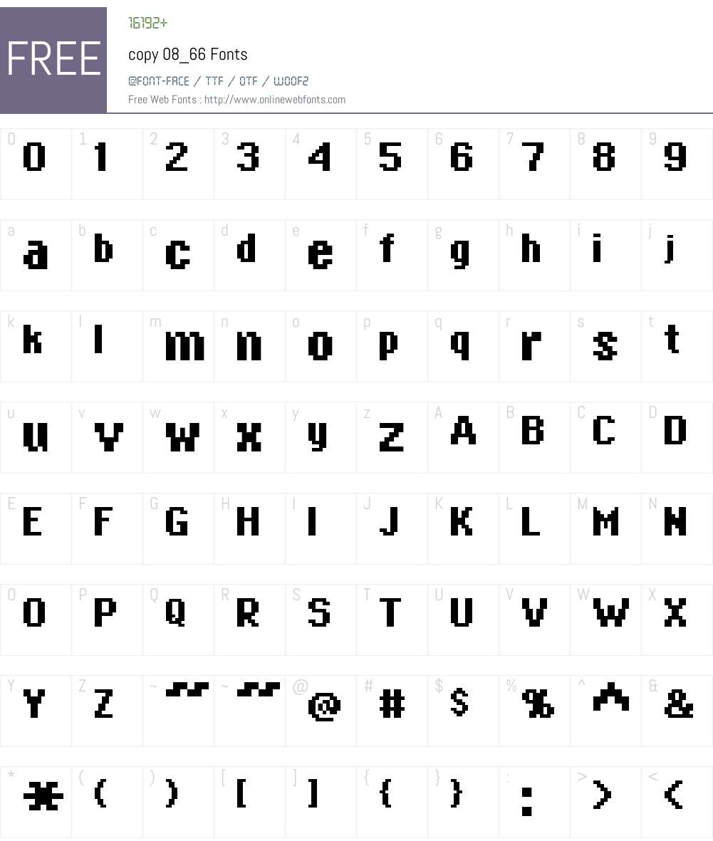 copy 08_66 Font Screenshots