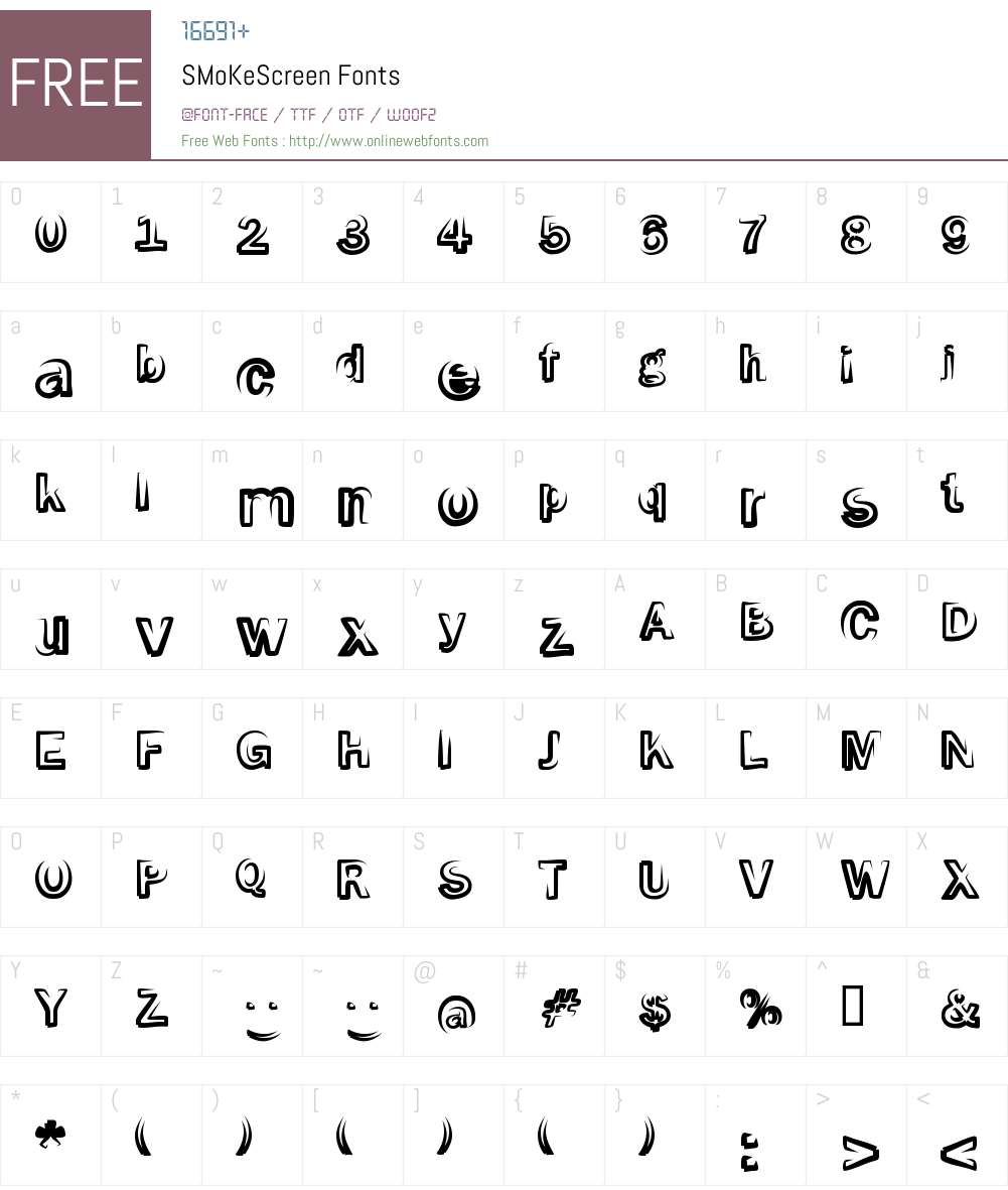 SMoKeScreen Font Screenshots