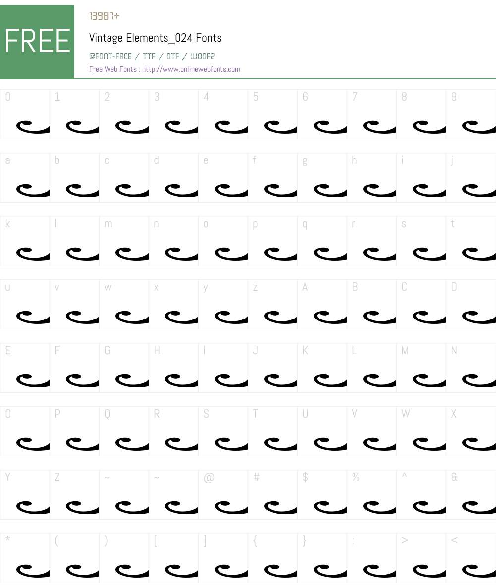 Vintage Elements_024 Font Screenshots