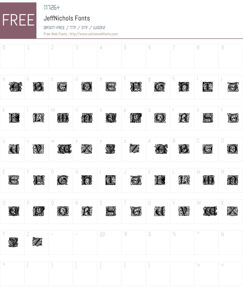 JeffNichols Font Screenshots