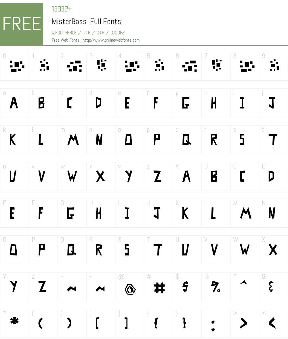 MisterBass Font Screenshots
