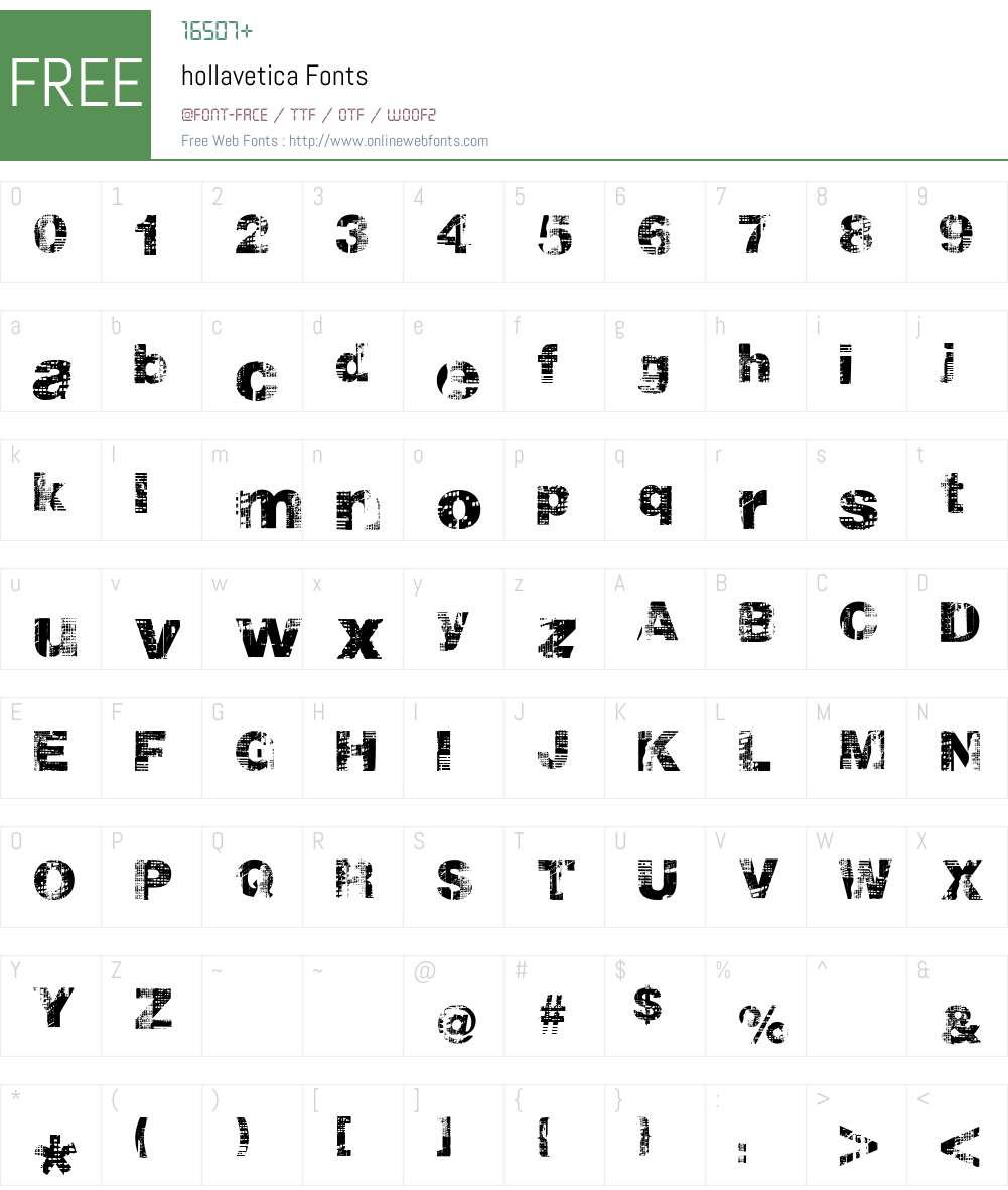 hollavetica Font Screenshots