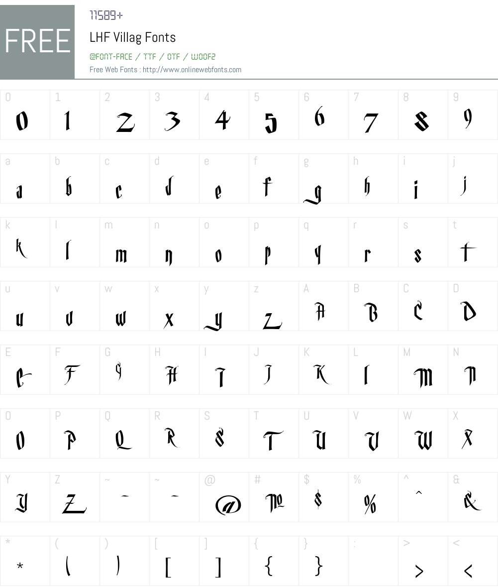LHF Villag Font Screenshots