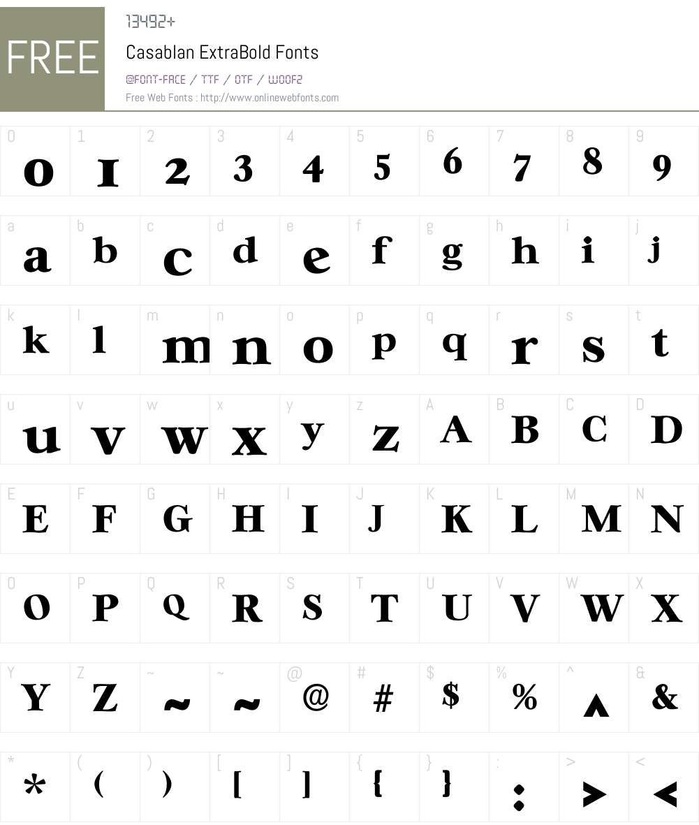 Casablan Font Screenshots