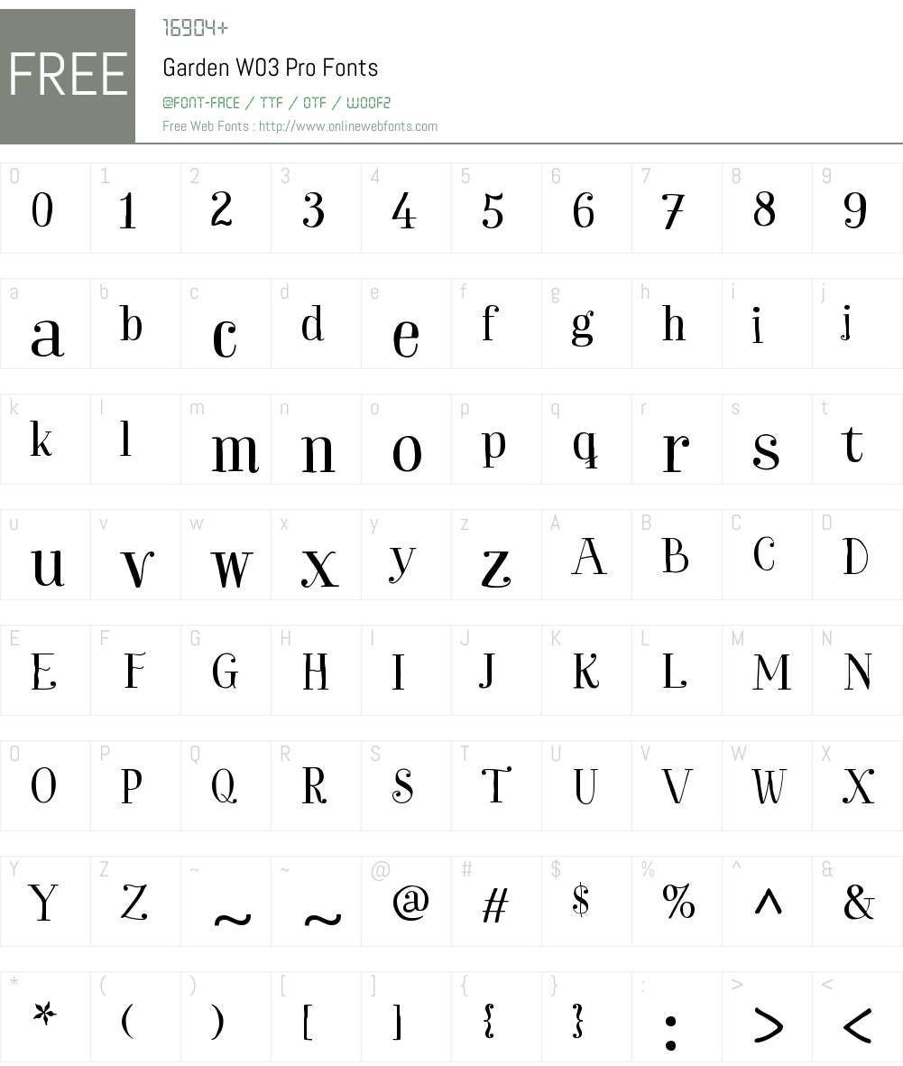 Garden Font Screenshots