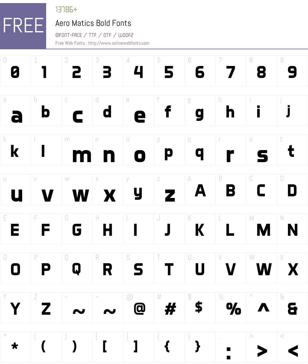 Aero Matics Font Screenshots