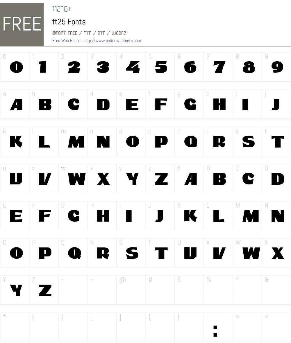 ft25 Font Screenshots