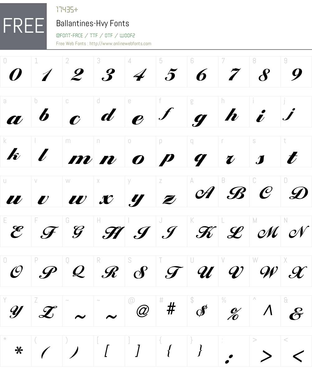 Ballantines Font Screenshots