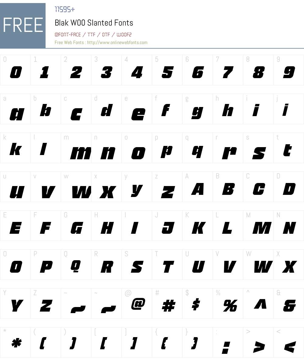 Blak Font Screenshots