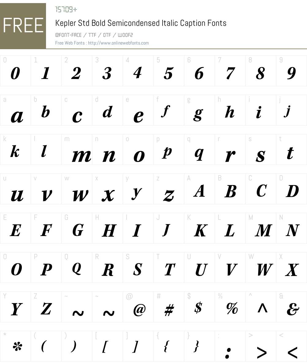 Kepler Std Font Screenshots