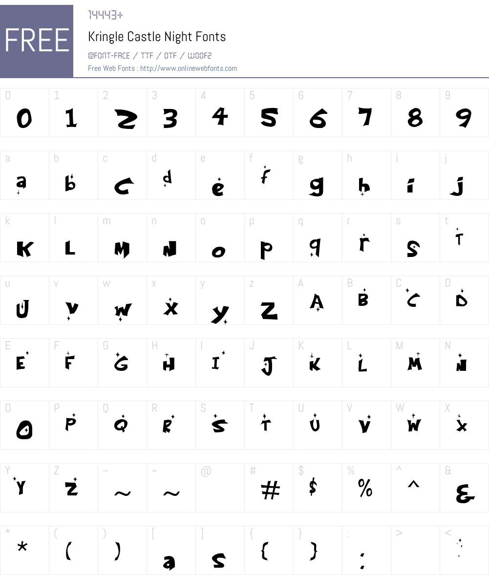 Kringle Castle Night Font Screenshots