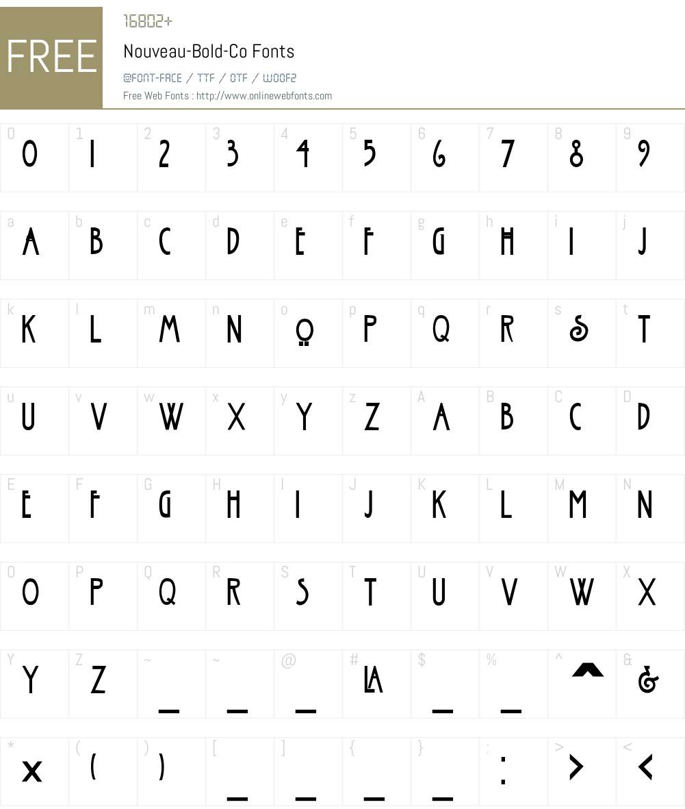 Nouveau-Bold-Co Font Screenshots