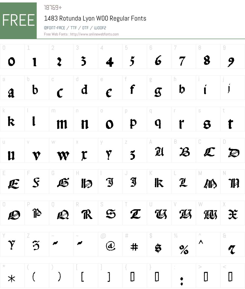 1483RotundaLyonW00-Regular Font Screenshots