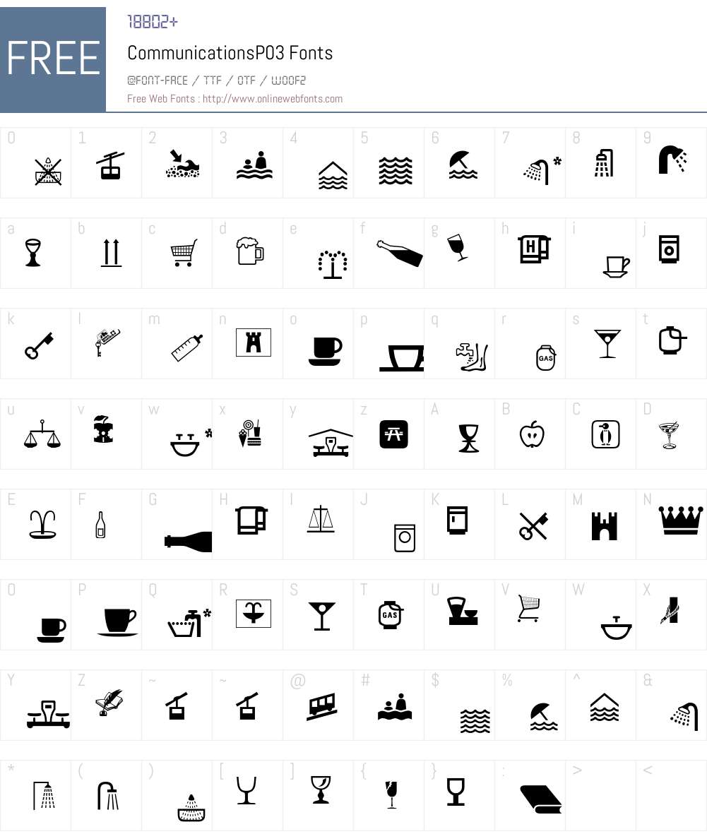 Communications Font Screenshots