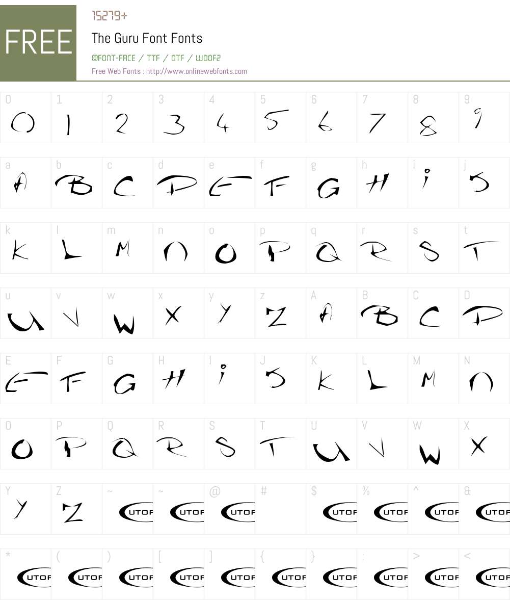 The Guru Font Font Screenshots
