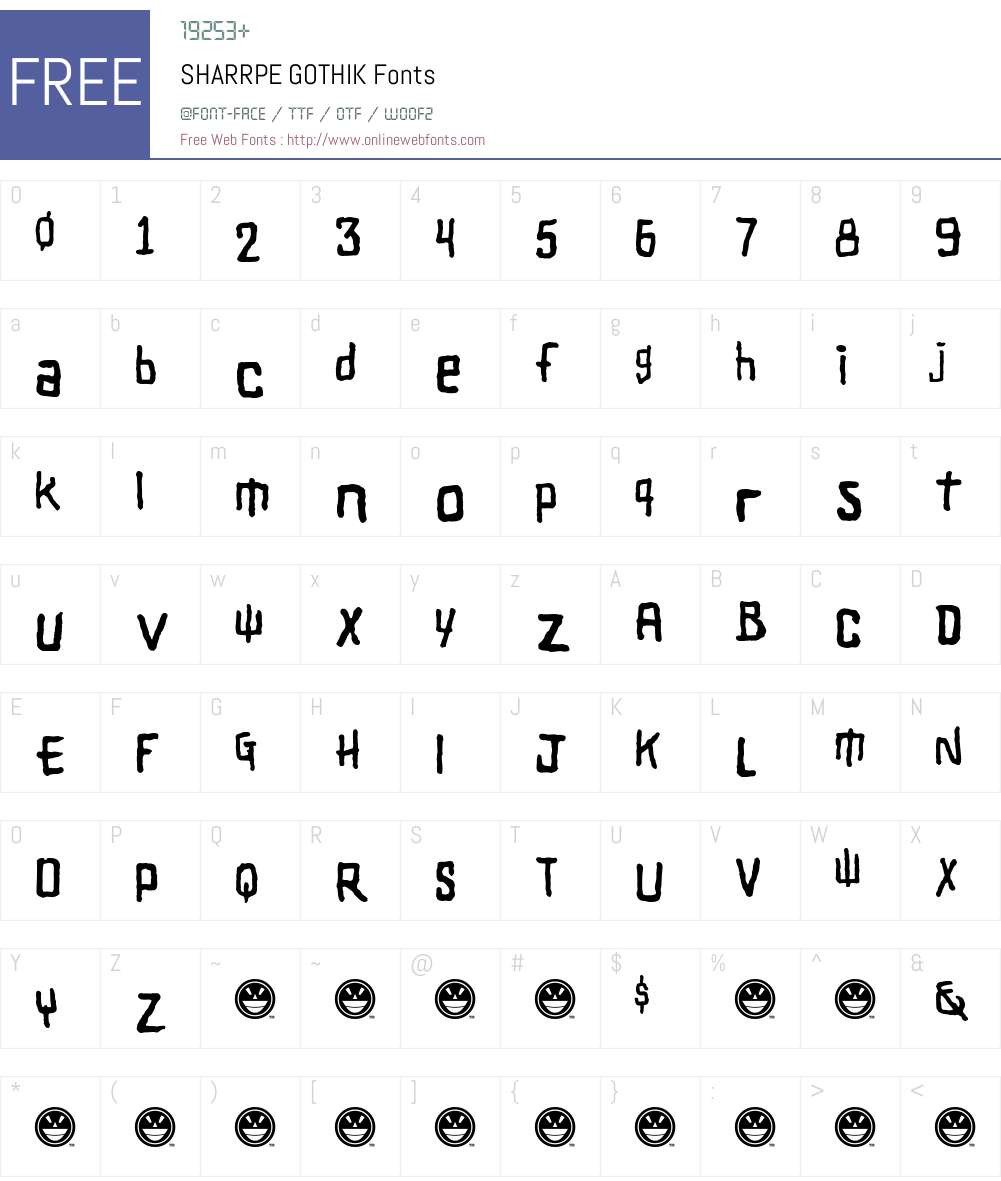 SHARRPE GOTHIK Font Screenshots