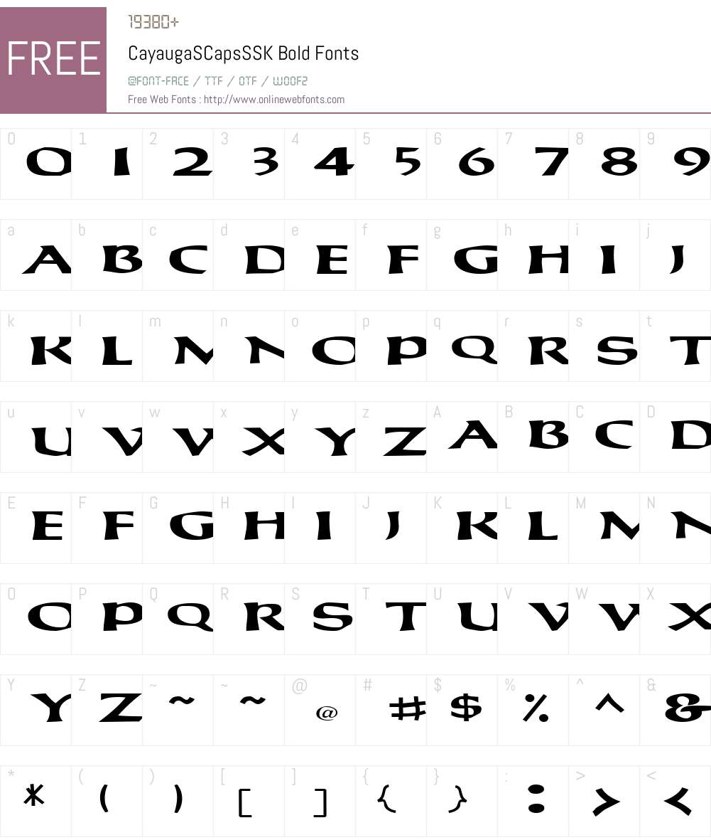 CayaugaSCapsSSK Font Screenshots