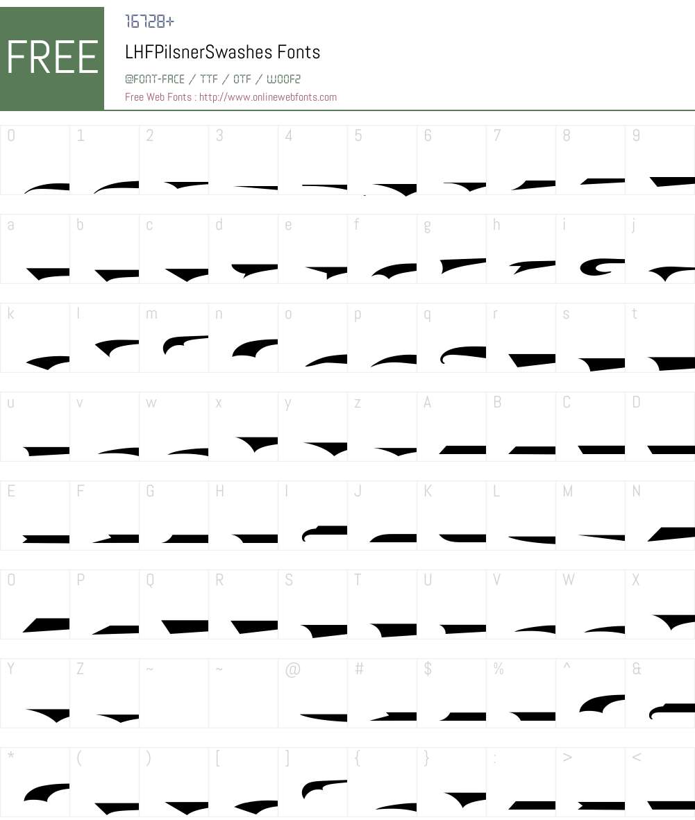 LHFPilsnerSwashes Font Screenshots