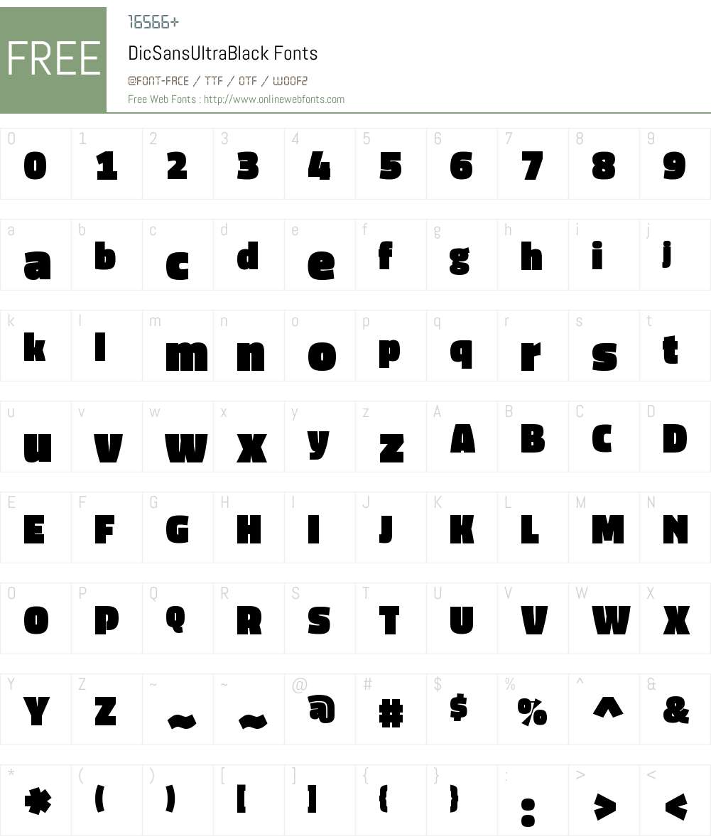 DicSansUltraBlack Font Screenshots