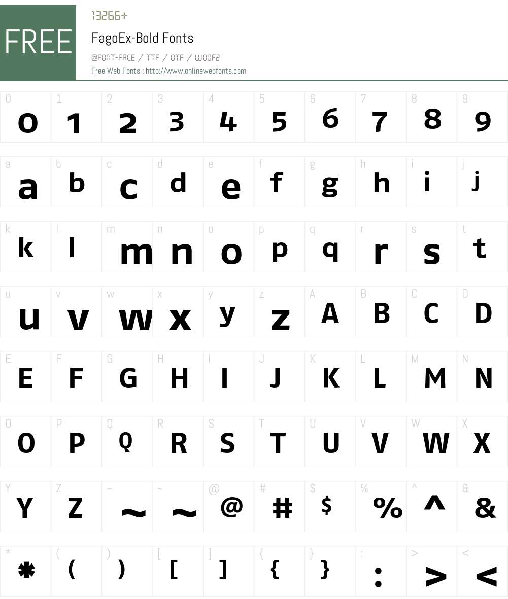 FagoEx Font Screenshots