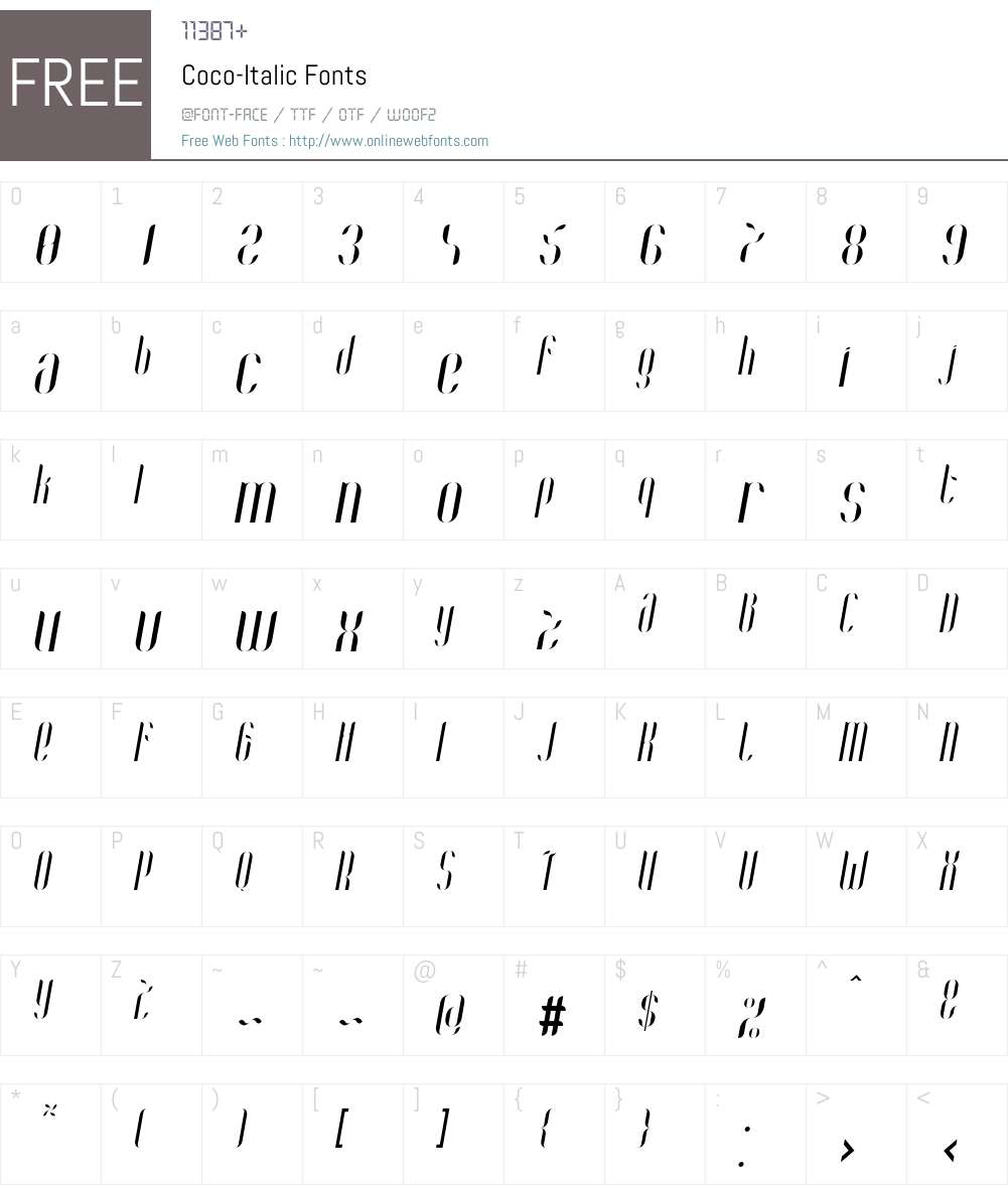 Coco Font Screenshots