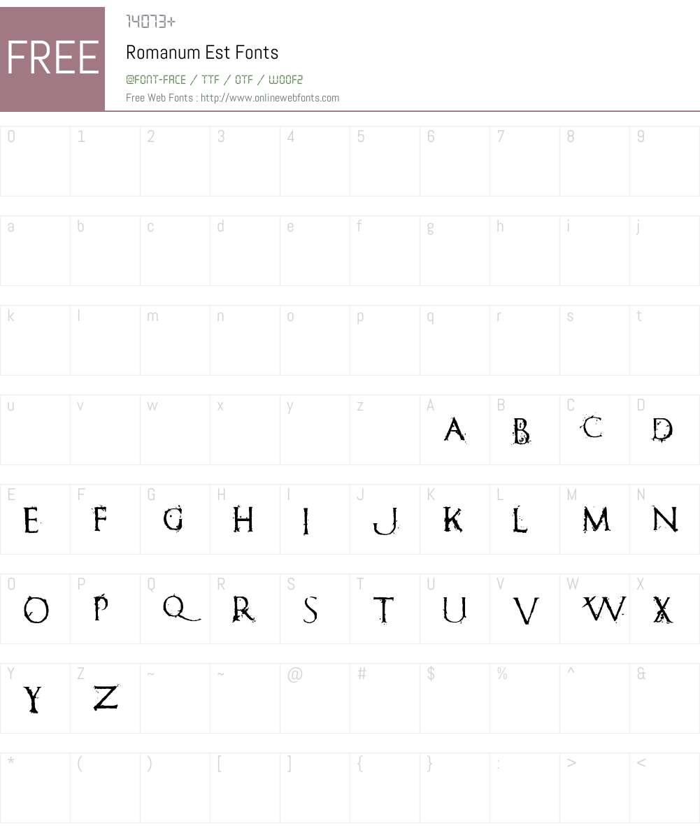 Romanum Est Font Screenshots