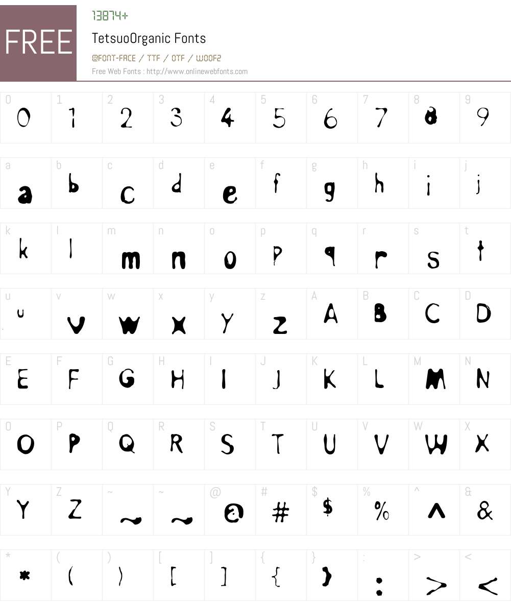 Tetsuo Font Screenshots