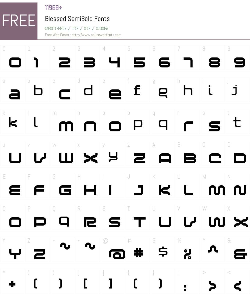 Blessed Font Screenshots