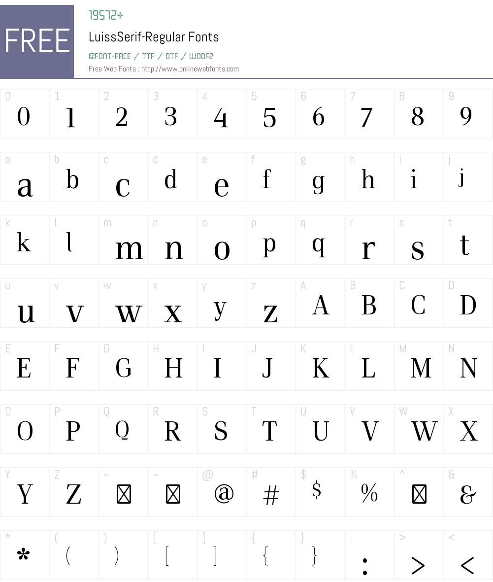 Luiss Serif Font Screenshots