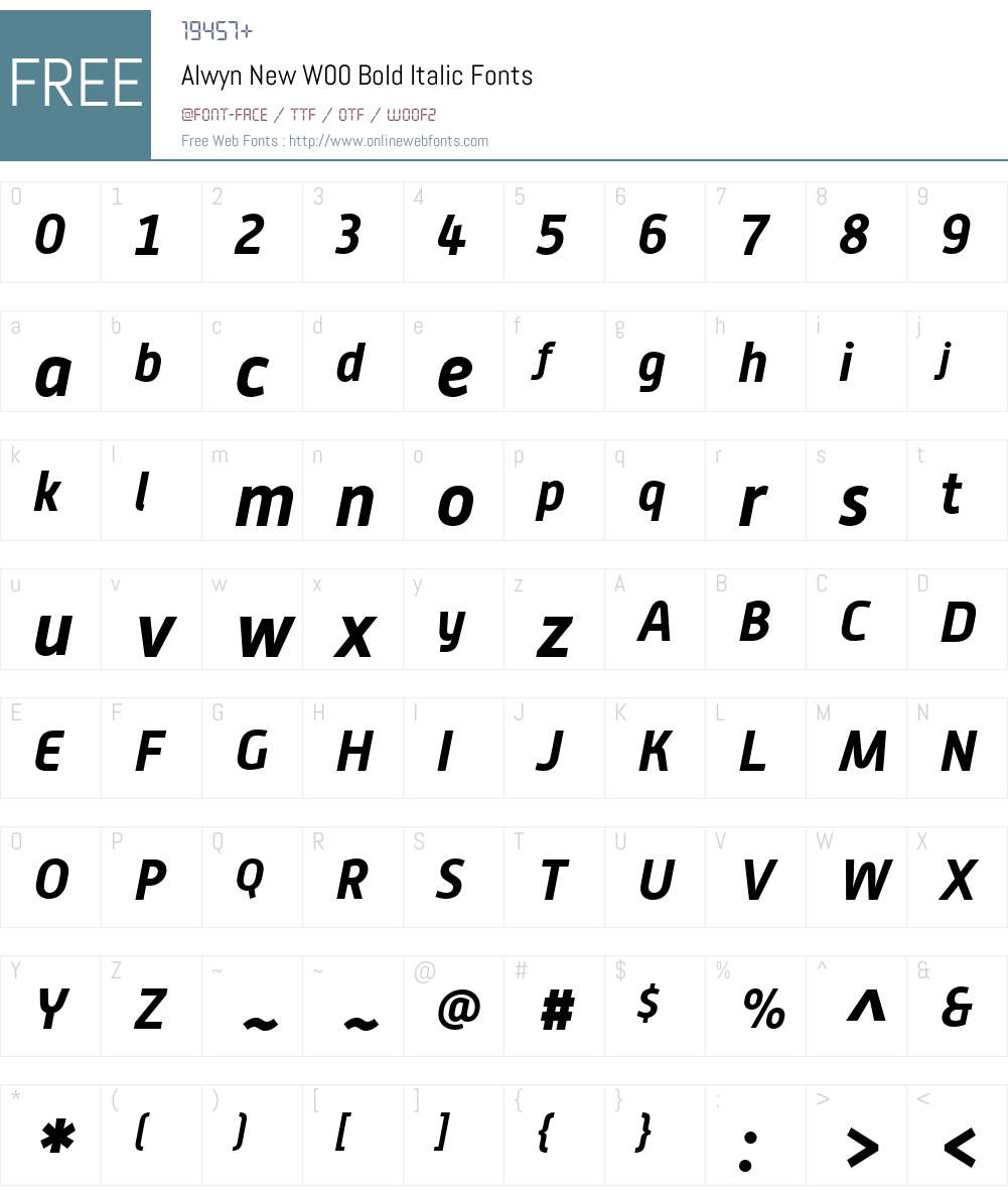 Alwyn New Font Screenshots