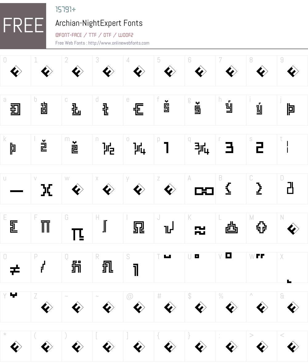 Archian Font Screenshots