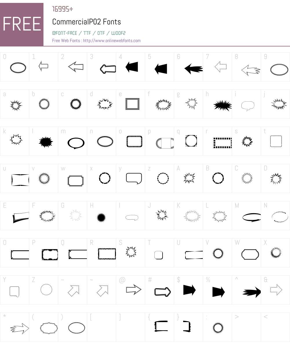 Commercial Font Screenshots