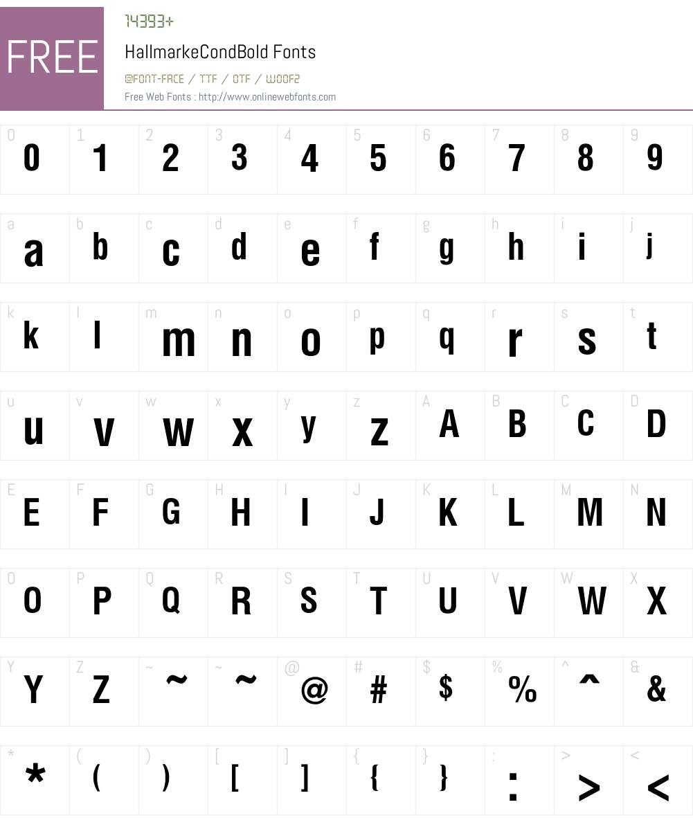 Hallmarke Font Screenshots