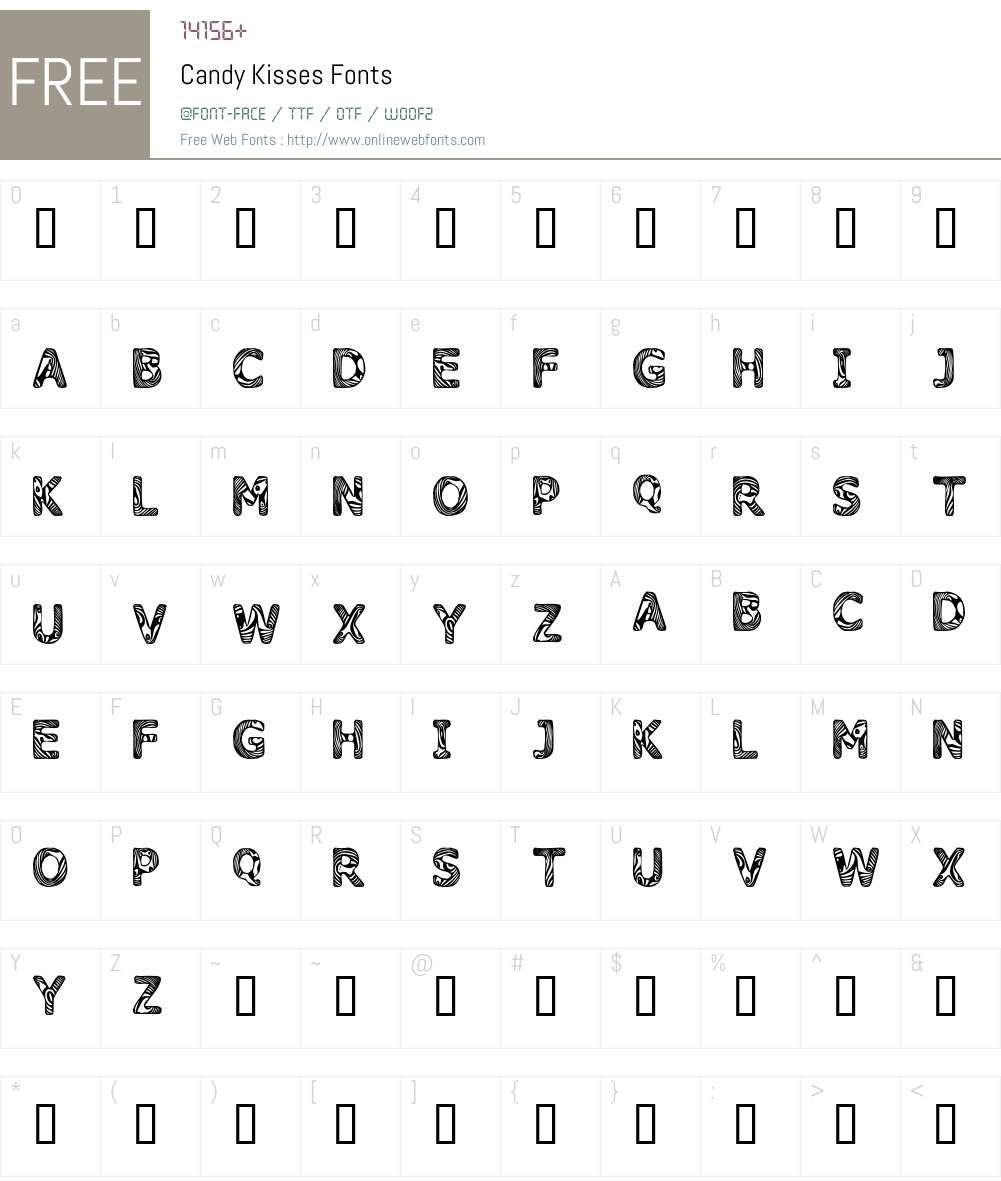 Candy Kisses Font Screenshots